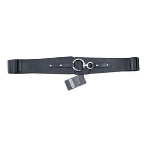 Jasgood Black Vintage Wide Elastic Stretch Waist Belt With Interlock Buckle 39